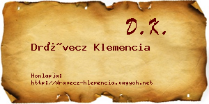 Drávecz Klemencia névjegykártya